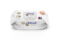 BABY SOFT Servetele umede pentru copii cu capac 120 buc