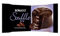 BONUCCI SOUFFLE Prajitura de cacao cu glazura si crema de cacao 50 gr