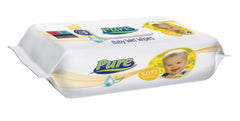 PURE SOFT Servetele umede pentru copii cu capac 120 buc