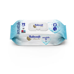 BABY SOFT Servetele umede pentru copii cu capac 72 buc