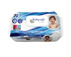 BABY SOFT Servetele umede pentru copii cu capac 72 buc