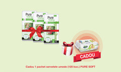 Pachet Promo: 3x PURE BABY Organic Bamboo (6 X LARGE) + CADOU Servetele Umede Pure Soft (120 buc.)