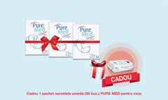 Pachet Promo: 3x PURE MED Scutece incontinenta adulti 14 buc (XLarge) + CADOU Servetele Umede Pure MED (50 buc.)